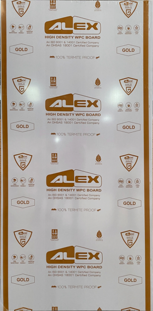 Alex Gold 8ft x 4ft PVC Foam Board Density 5.5 18 mm