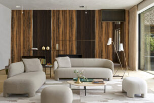 1545 Zebrano Chestnut 8ftx4ft Wood Sparkles 1.25mm Advance PVC Laminate1